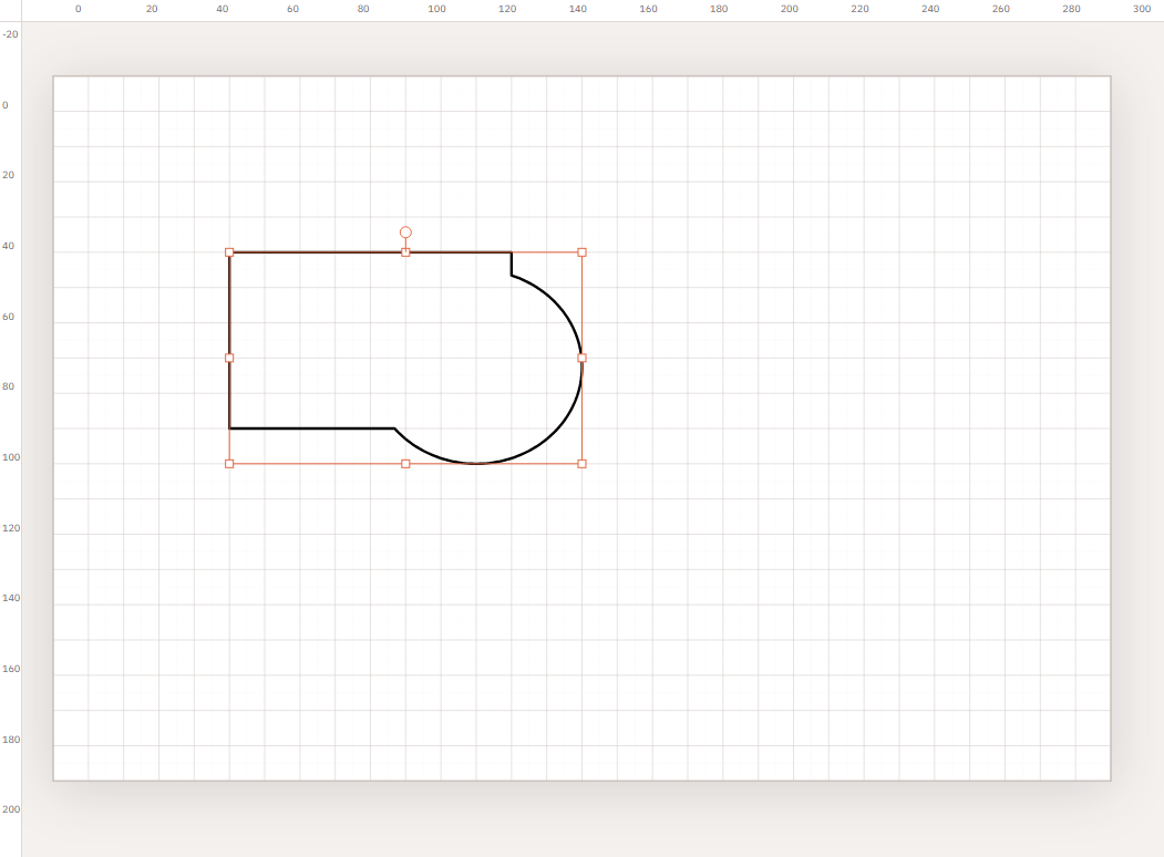 Two overlapping shapes combined into one outline after Union