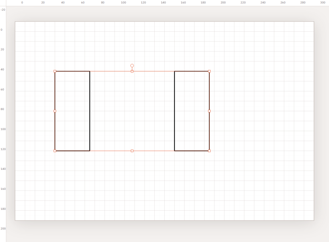 Original part on the left and a horizontally mirrored copy on the right